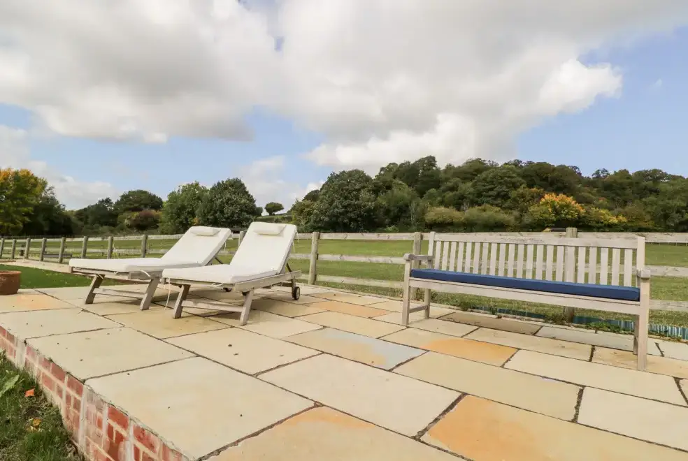 Patio area at Rockstowes House