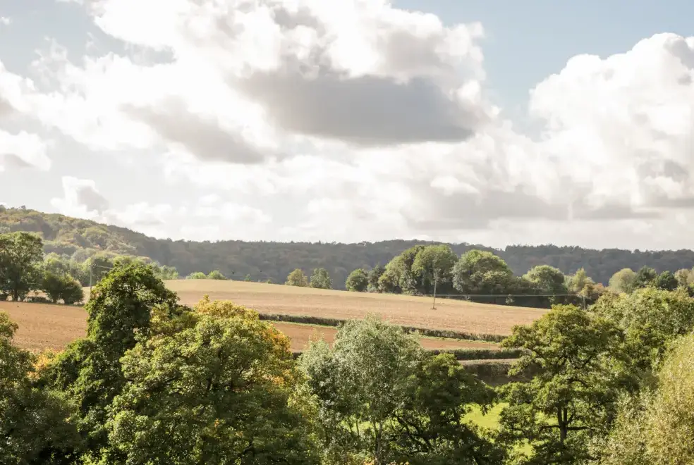 Countryside views at Rockstowes House