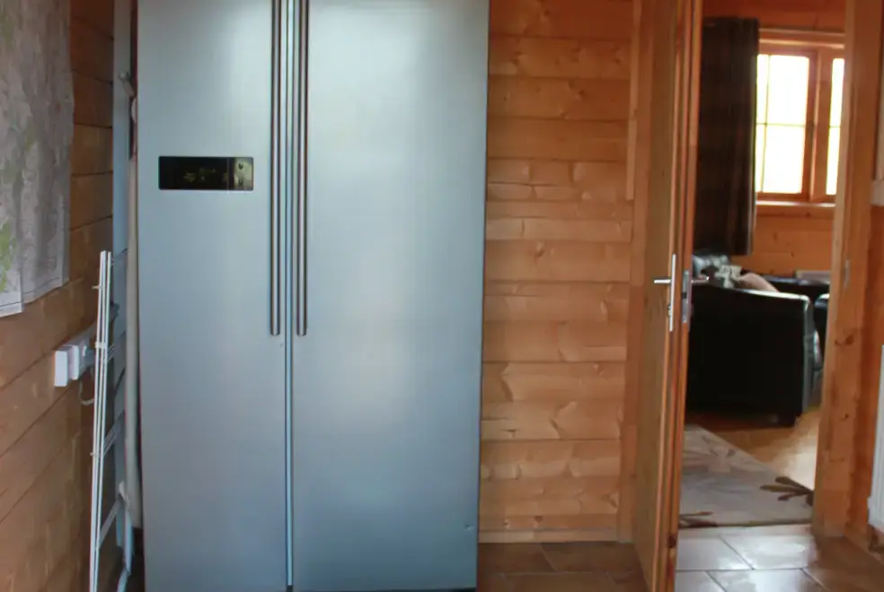 Kitchen/diner at Romantic Cabin Haf with all weather Hot Tub