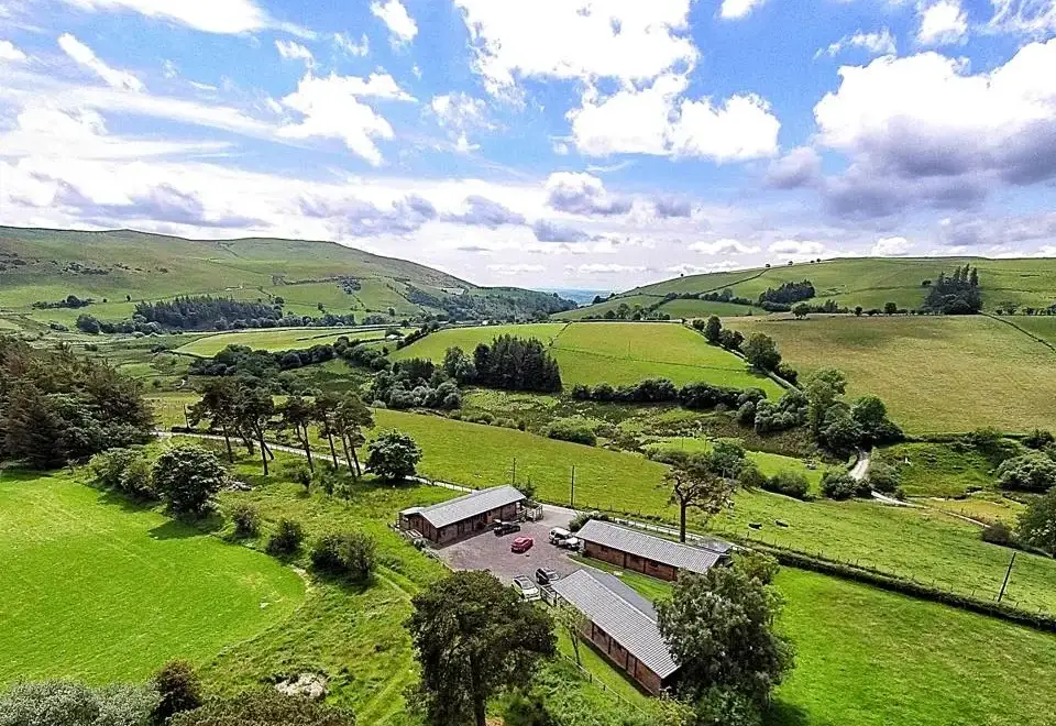 Countryside views at Romantic Cabin Haf with all weather Hot Tub