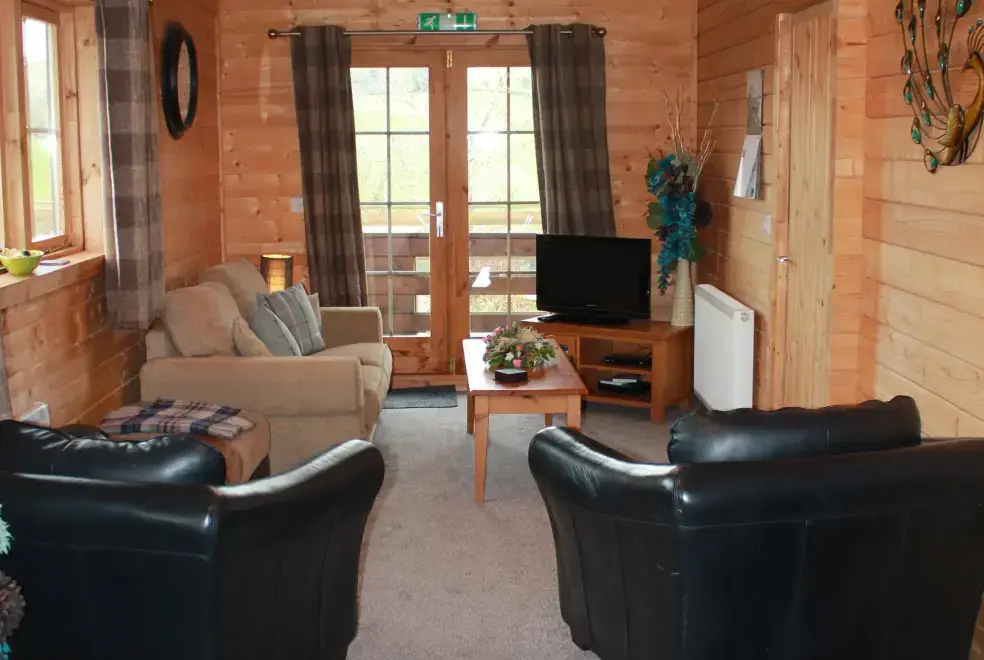 Lounge at Romantic Cabin Haf with all weather Hot Tub