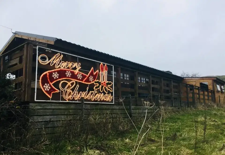 Romantic Cabin Haf with all weather Hot Tub, from the outside