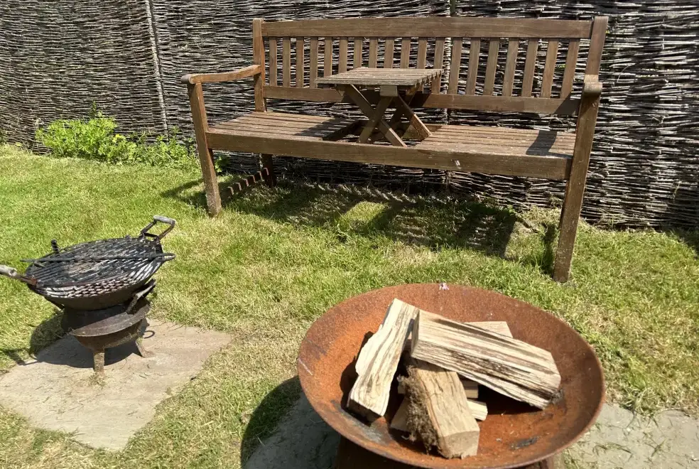 Firepit at Romantic Couple's Retreat in the Brendon Hills