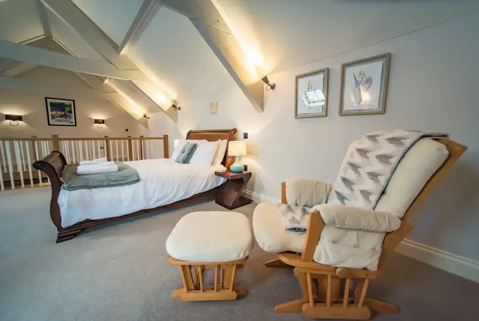 Bedroom at Romantic Couple's Retreat in the Brendon Hills