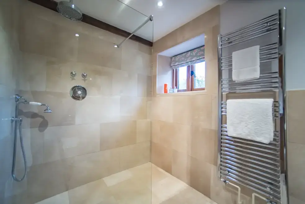 Shower room at Romantic Couple's Retreat in the Brendon Hills