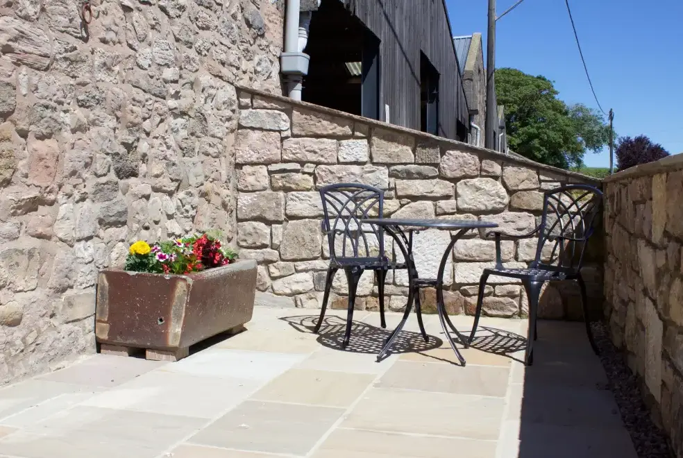 Patio area at Romantic Retreats at Annstead Cottages