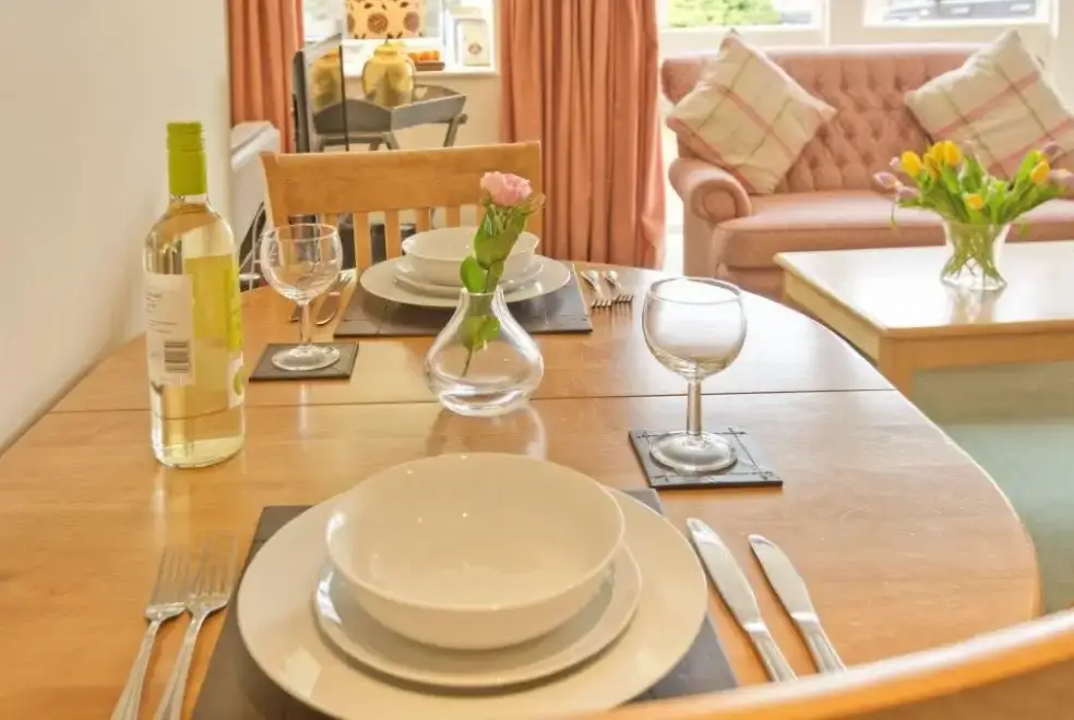 Dining room at Romantic Retreats at Annstead Cottages