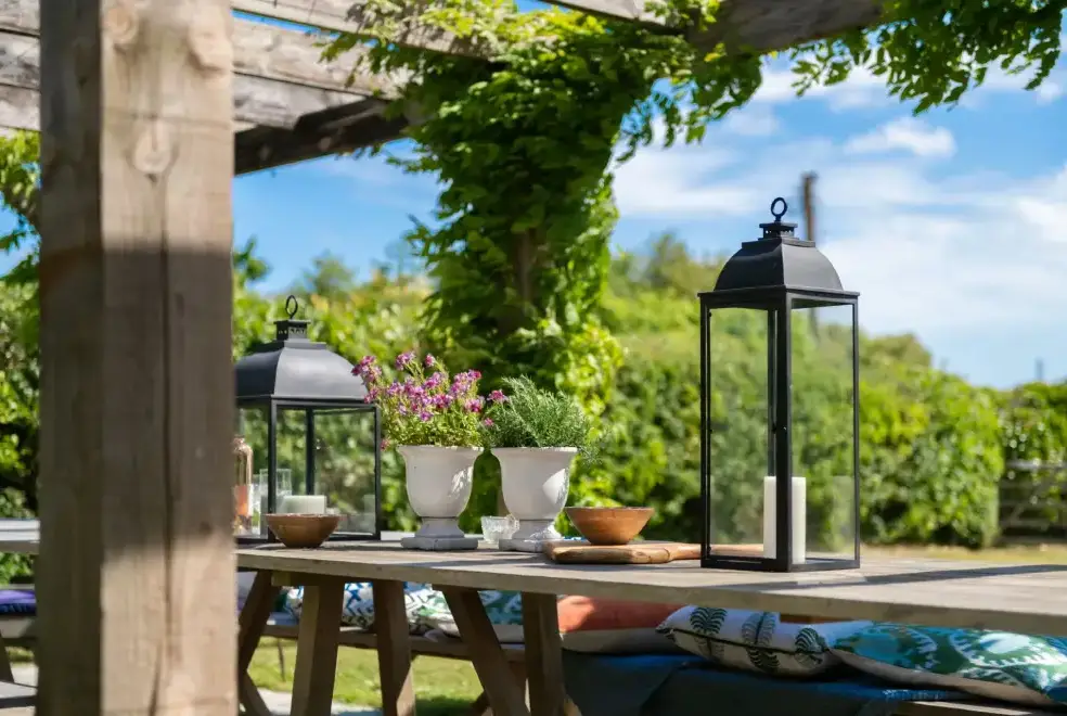 Patio area at Rose Cottage