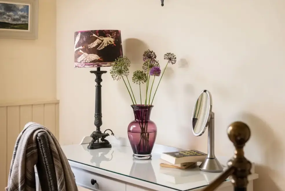 Desk area at Rose Cottage