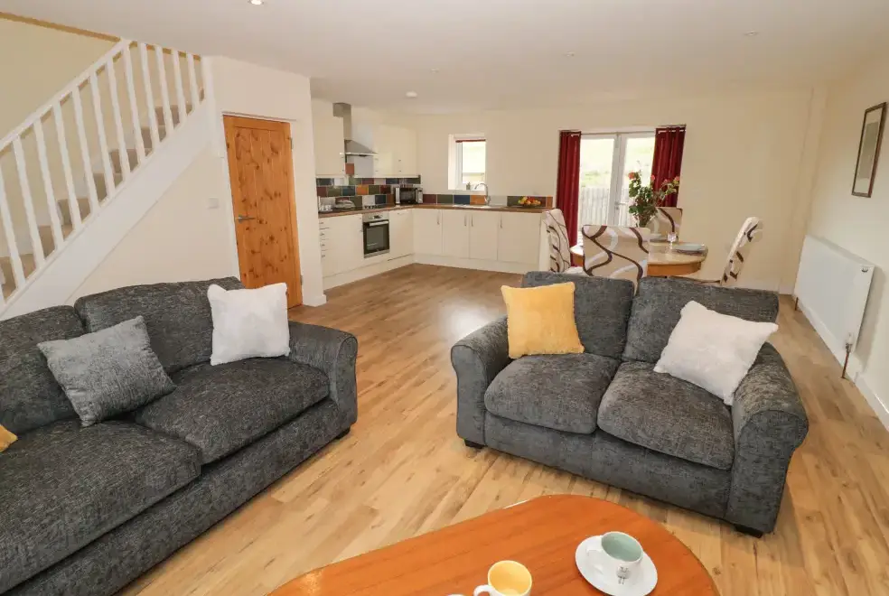 Open plan living area at Rose Cottage