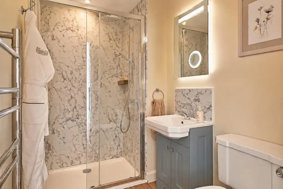 Ensuite shower room at Rosehaven