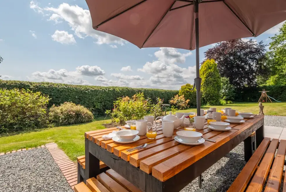 Garden furniture at Routhorpe House