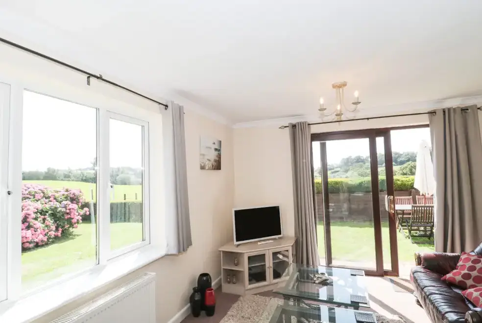 Open plan living area at Ryecross Rural Retreat near Shaftesbury