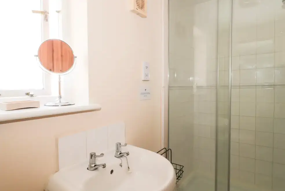 Shower room at Ryecross Rural Retreat near Shaftesbury
