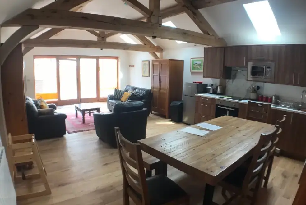 Open plan living area at Ryton Grange