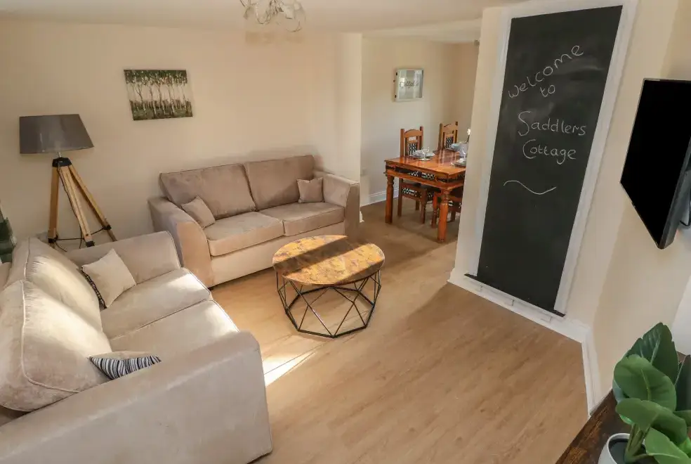 Lounge at Saddlers Cottage, Berllandeg Farm