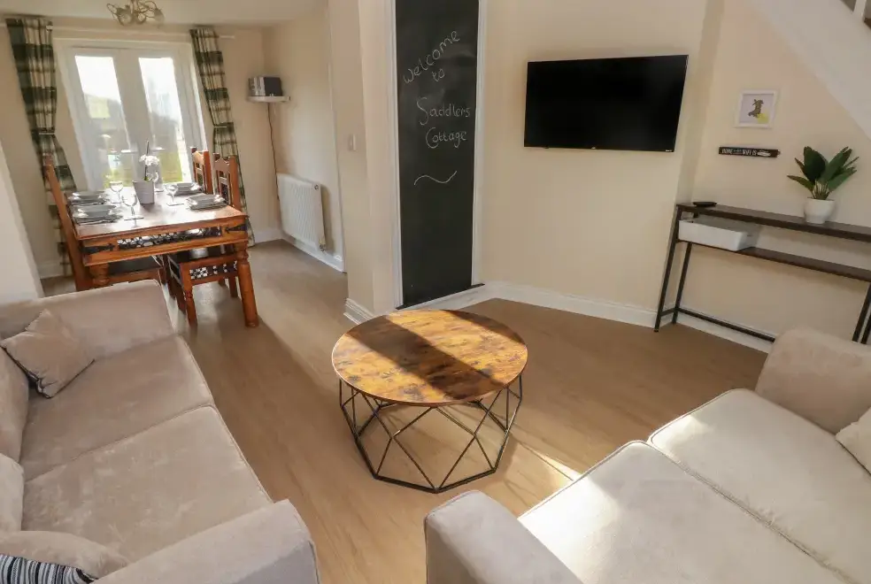 Lounge at Saddlers Cottage, Berllandeg Farm