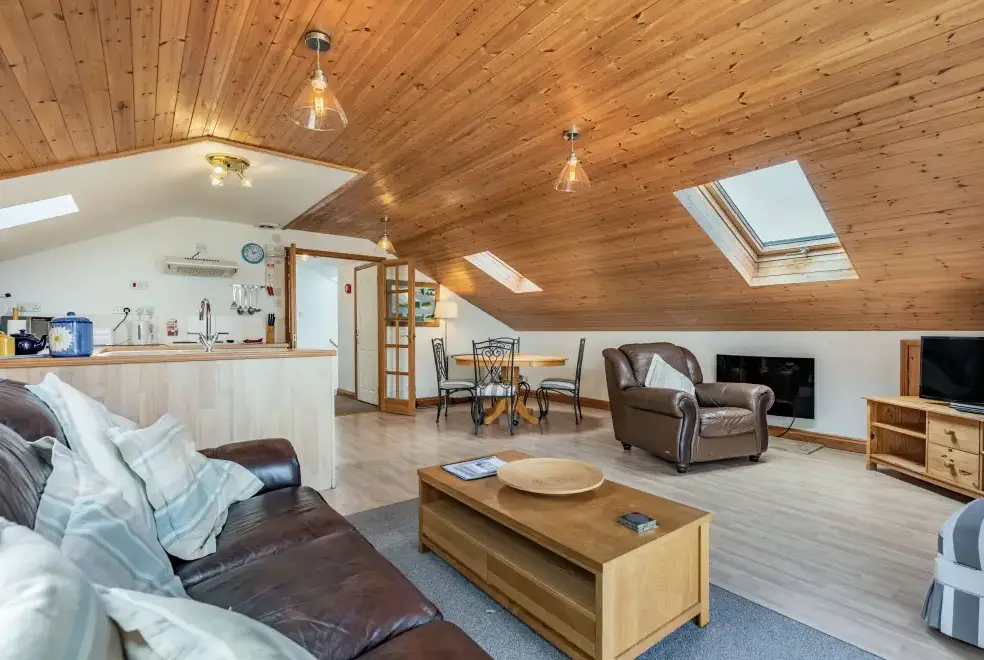 Open plan living area at Sail Loft