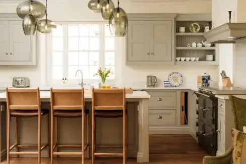 Farmhouse style kitchen at Sandridge Barton, Devon