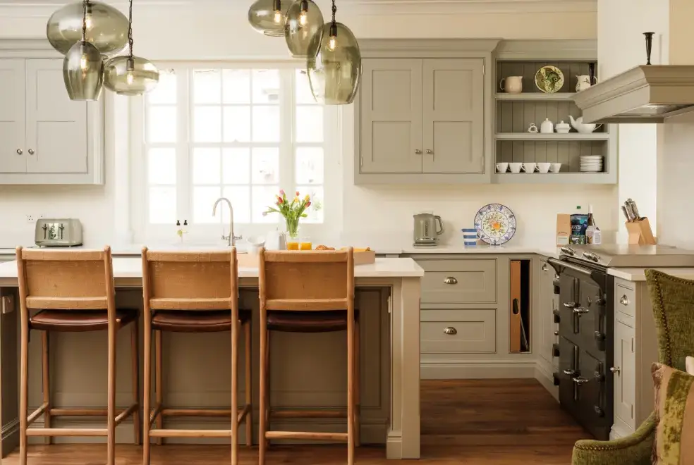 Farmhouse style kitchen at Sandridge Barton