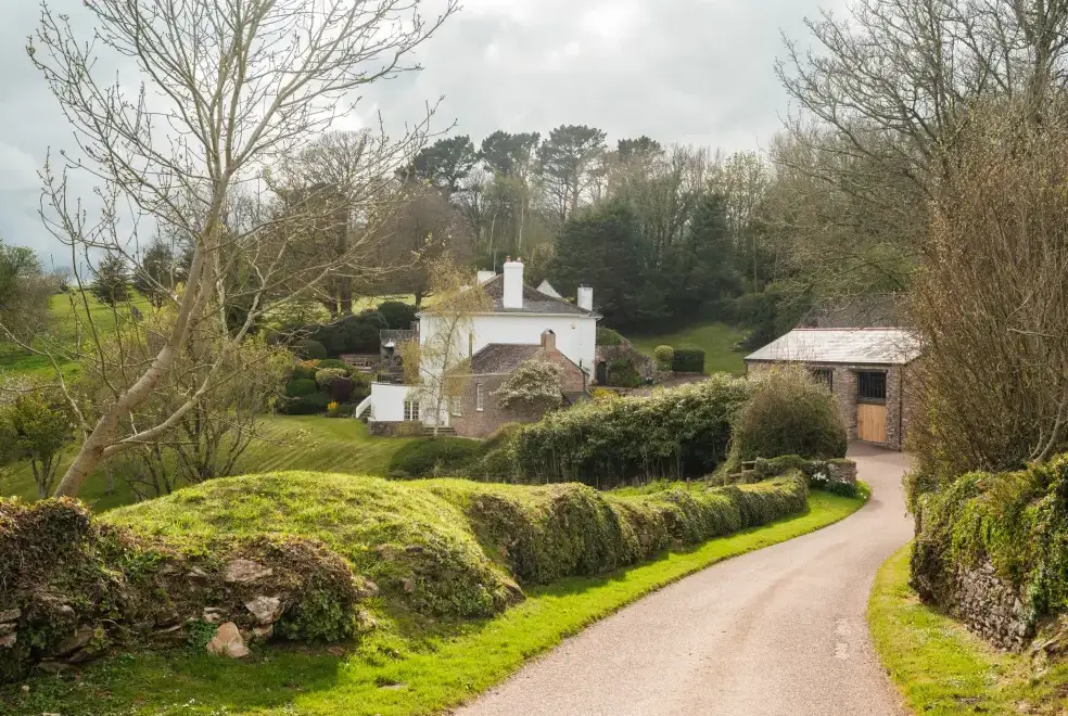Countryside views at Sandridge Barton
