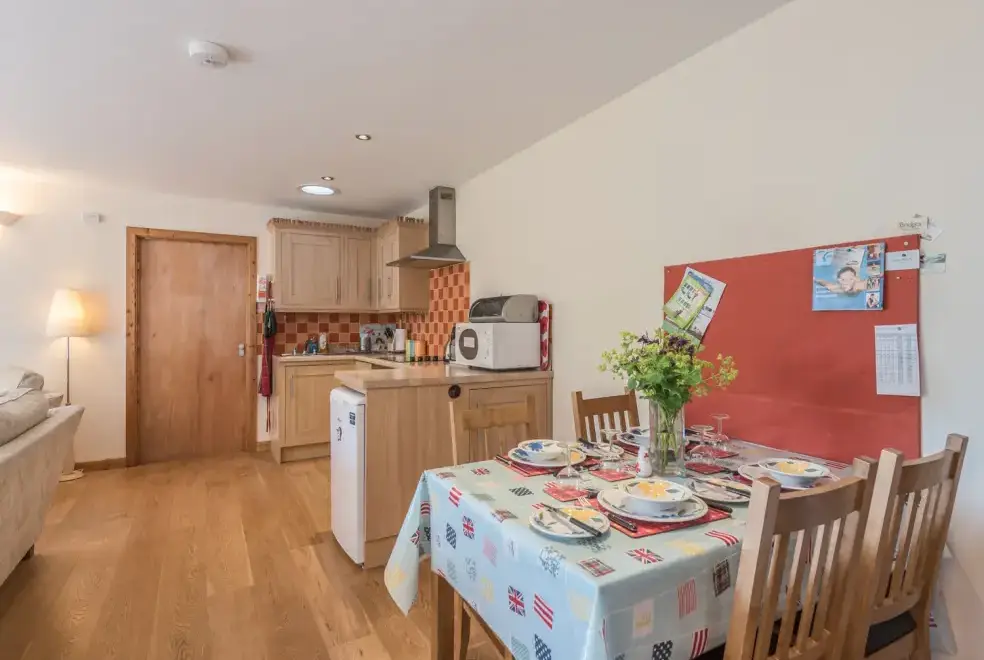 Kitchen/diner at Schoolhouse Apartment near the Shropshire Hills