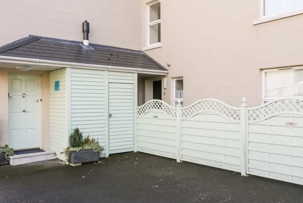 Enclosed garden at Sea Breeze