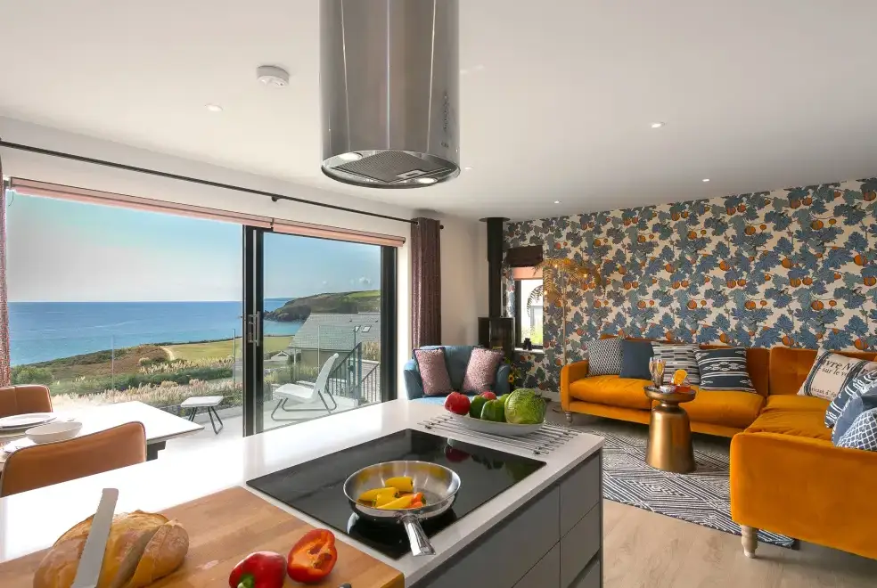 Open plan living area at Sea Sands