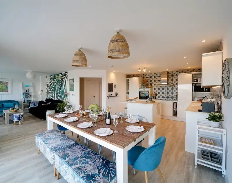 Open plan living area at Seahaven