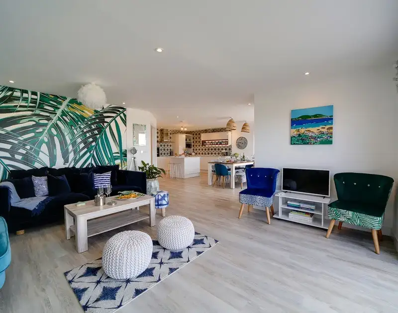 Open plan living area at Seahaven