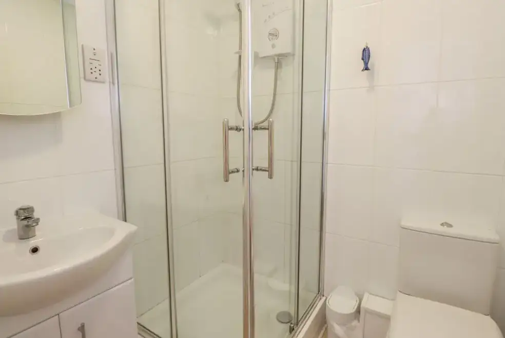 Shower room at Seashell Holiday Lodge 97