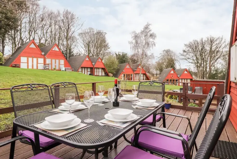 Decked area at Seashell Holiday Lodge 97