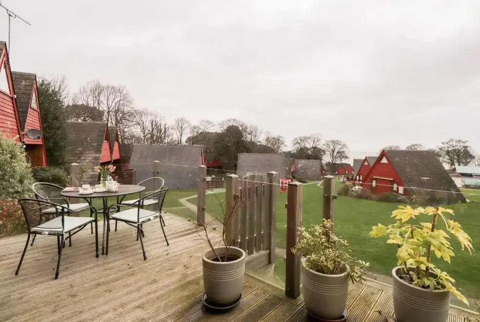 Decked area at Seashell Holiday Lodge 97