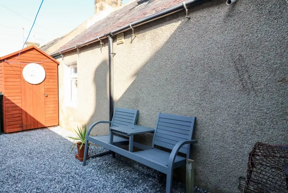 Enclosed garden at Seaspray Cottage