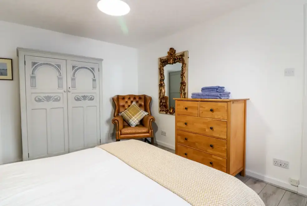 Bedroom at Seaspray Cottage