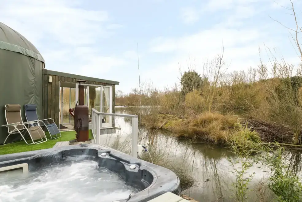 Private Hot Tub at Secret Island Yurt
