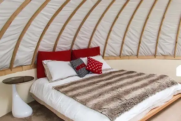 Bedroom at Secret Island Yurt