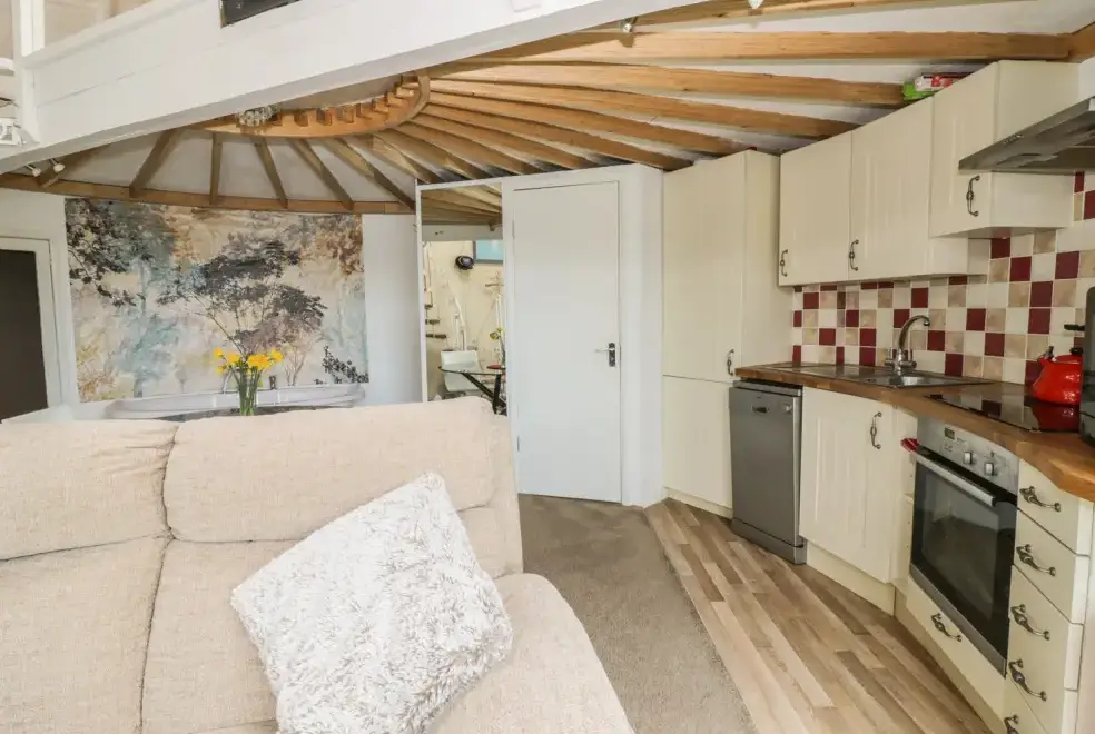 Kitchen/diner at Secret Island Yurt