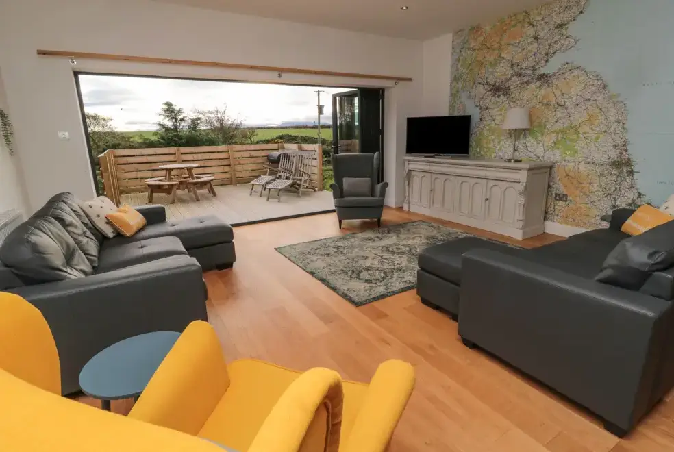 Open plan living area at Shepherd's House