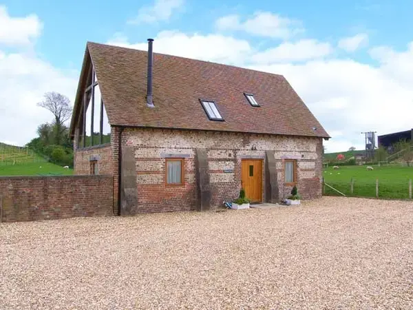 Shepherd's Hut Barn, rural Dorset, from the outside