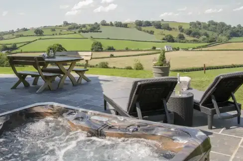 Countryside views at Shepherd's Rest, Powys