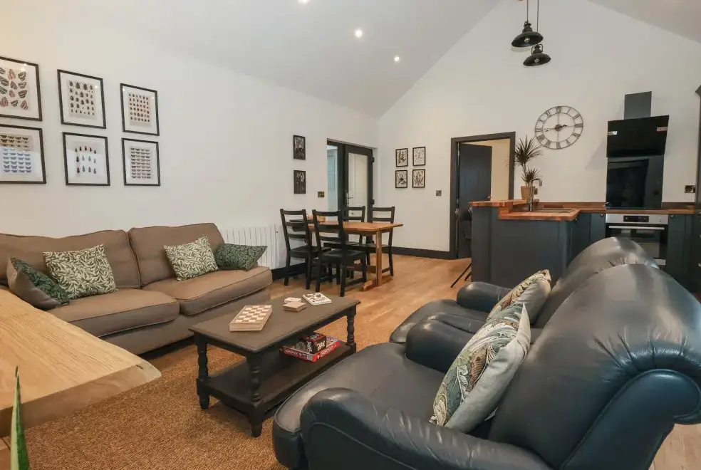 Open plan living area at Skylark