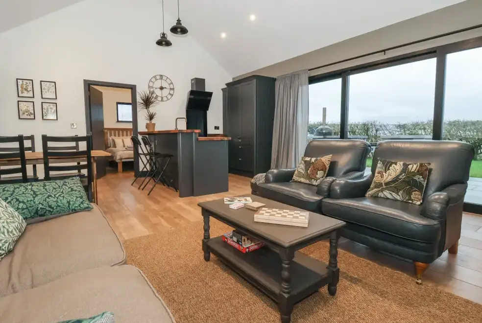 Open plan living area at Skylark