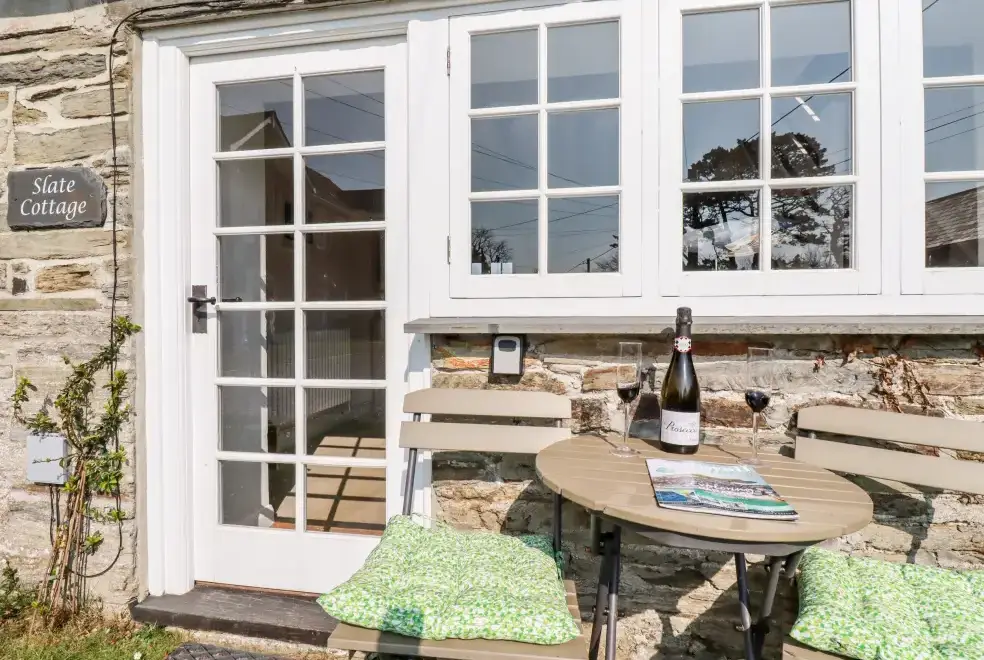 Patio area at Slate Cottage
