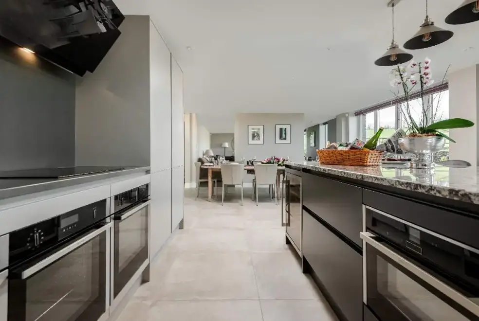 Kitchen/diner at Sleeps 10, Gold Award Winning House, M1 rated, ideal for all generations with downstairs bedroom and wet room