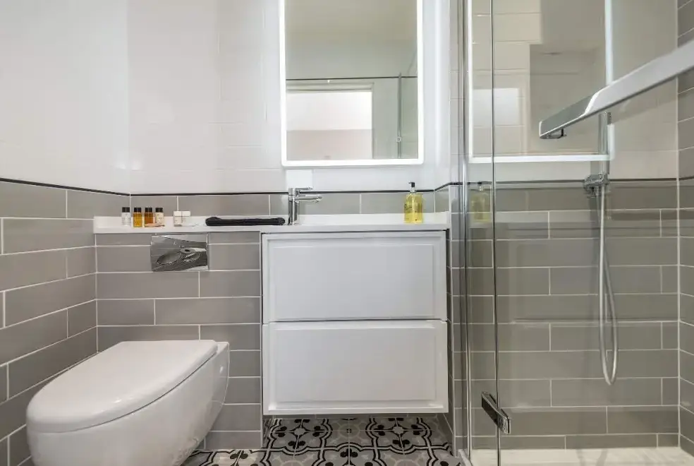 Shower room at Sleeps 10, Gold Award Winning House, M1 rated, ideal for all generations with downstairs bedroom and wet room