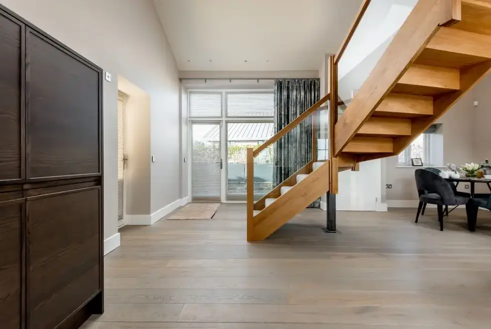 Open plan living area at Sleeps 2, Romantic, Modern, Luxurious Cottage with garden, WiFi and Amazing Views