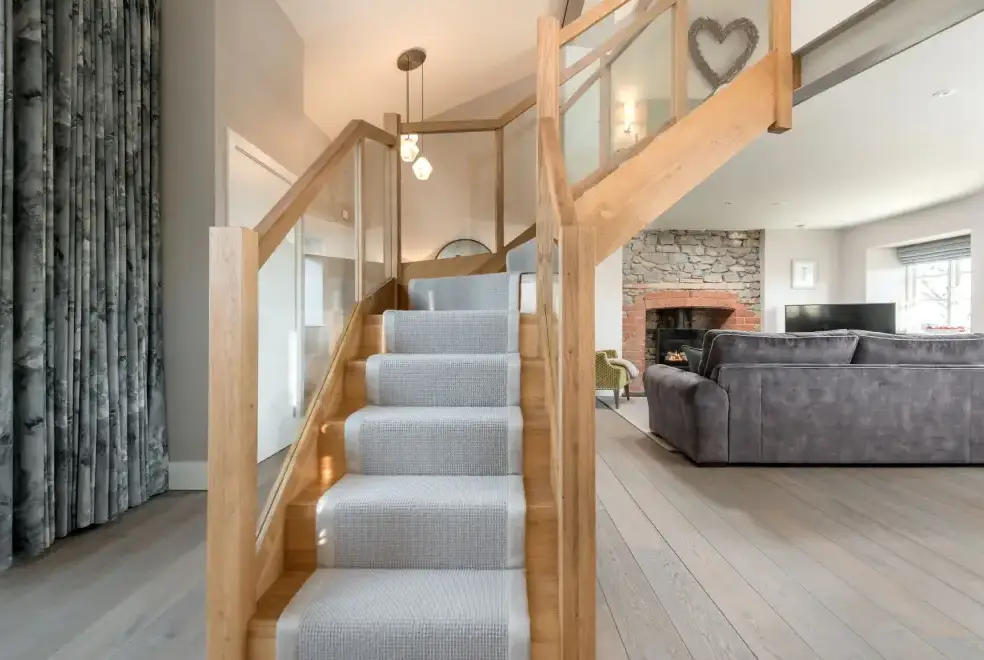 Open plan living area at Sleeps 2, Romantic, Modern, Luxurious Cottage with garden, WiFi and Amazing Views