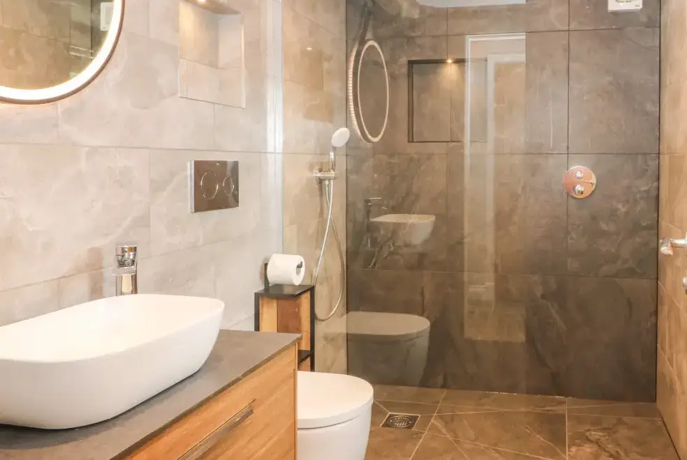 Shower room at Small Lane Cottage