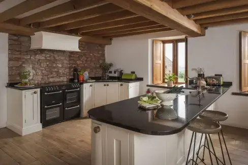 Farmhouse style kitchen at Smokeham Farm, Somerset